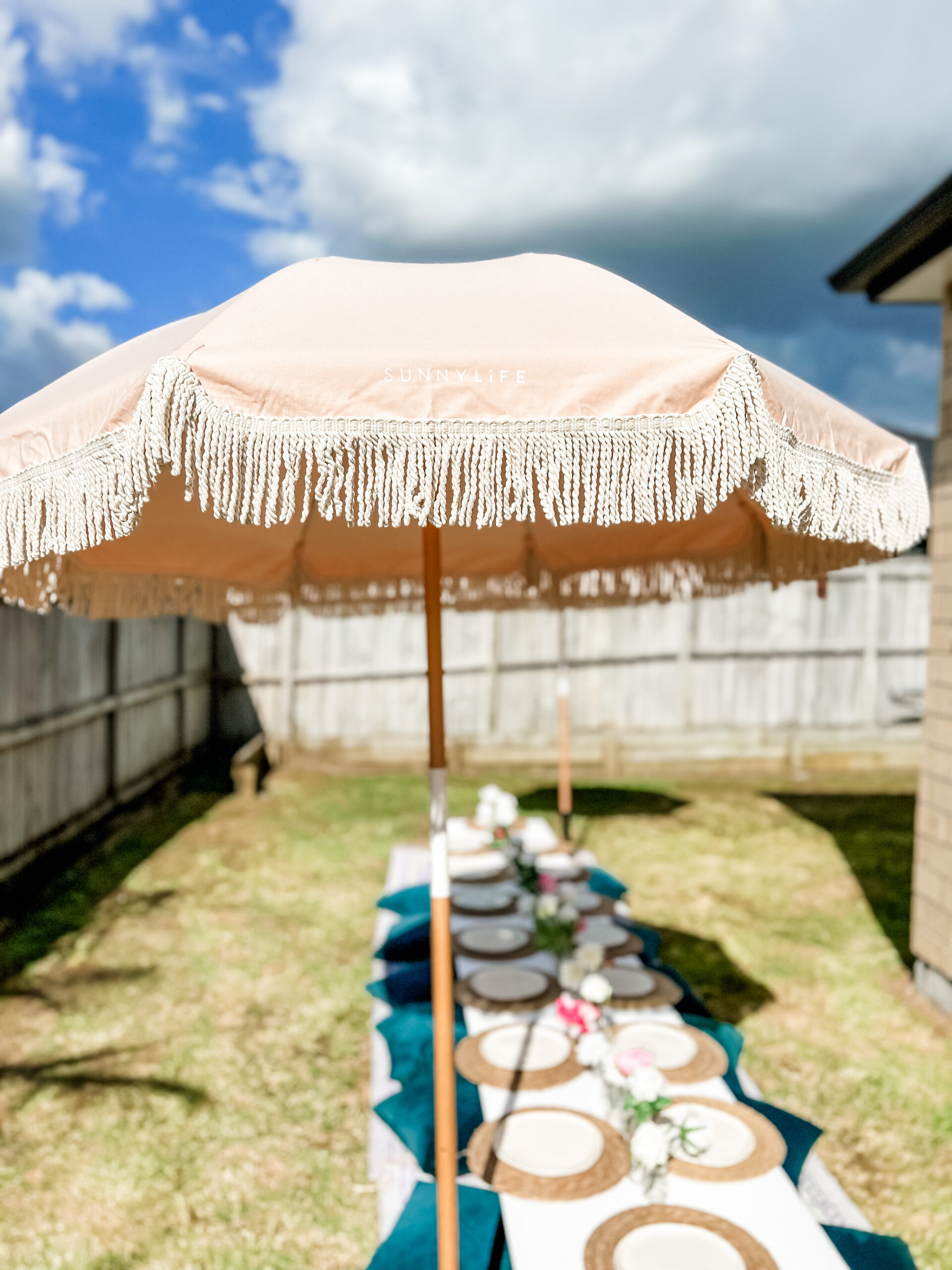 Salmon Picnic Umbrella